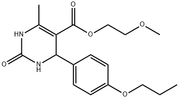 2-methoxyethyl 6-methyl-2-oxo-4-(4-propoxyphenyl)-3,4-dihydro-1H-pyrimidine-5-carboxylate Struktur