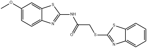 2-(1,3-benzothiazol-2-ylsulfanyl)-N-(6-methoxy-1,3-benzothiazol-2-yl)acetamide Struktur