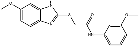 2-[(6-methoxy-1H-benzimidazol-2-yl)sulfanyl]-N-(3-methoxyphenyl)acetamide Struktur