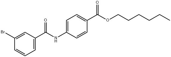 hexyl 4-[(3-bromobenzoyl)amino]benzoate Struktur