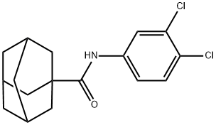 N-(3,4-dichlorophenyl)adamantane-1-carboxamide Struktur