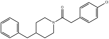 1-(4-benzylpiperidin-1-yl)-2-(4-chlorophenyl)ethanone Struktur