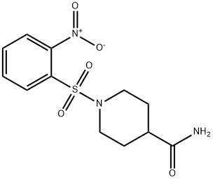 1-(2-nitrophenyl)sulfonylpiperidine-4-carboxamide Struktur