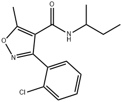 N-butan-2-yl-3-(2-chlorophenyl)-5-methyl-1,2-oxazole-4-carboxamide Struktur