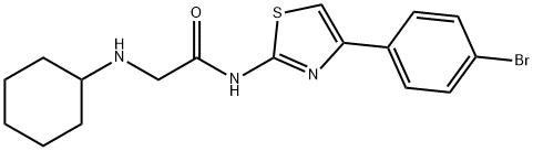 N-[4-(4-bromophenyl)-1,3-thiazol-2-yl]-2-(cyclohexylamino)acetamide Struktur