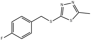 2-[(4-fluorophenyl)methylsulfanyl]-5-methyl-1,3,4-thiadiazole Struktur