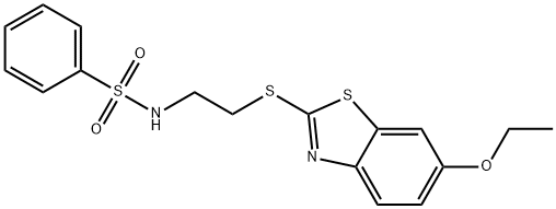 N-[2-[(6-ethoxy-1,3-benzothiazol-2-yl)sulfanyl]ethyl]benzenesulfonamide Struktur