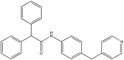 2,2-diphenyl-N-[4-(pyridin-4-ylmethyl)phenyl]acetamide Struktur