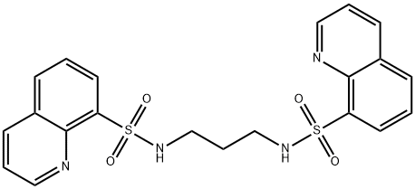 N-[3-(quinolin-8-ylsulfonylamino)propyl]quinoline-8-sulfonamide Struktur