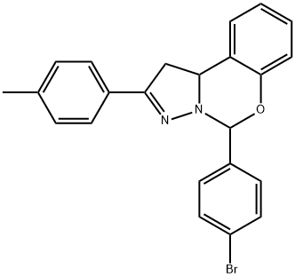 5-(4-bromophenyl)-2-(4-methylphenyl)-5,10b-dihydro-1H-pyrazolo[1,5-c][1,3]benzoxazine Struktur