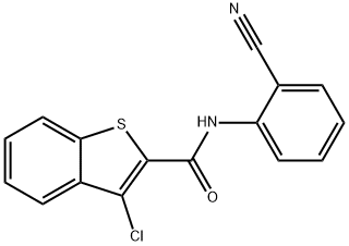 3-chloro-N-(2-cyanophenyl)-1-benzothiophene-2-carboxamide Struktur