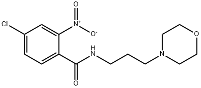 4-chloro-N-(3-morpholin-4-ylpropyl)-2-nitrobenzamide Struktur