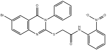 2-(6-bromo-4-oxo-3-phenylquinazolin-2-yl)sulfanyl-N-(2-nitrophenyl)acetamide Struktur