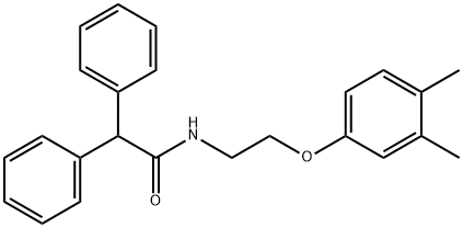 N-[2-(3,4-dimethylphenoxy)ethyl]-2,2-diphenylacetamide Struktur