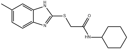 N-cyclohexyl-2-[(6-methyl-1H-benzimidazol-2-yl)sulfanyl]acetamide Struktur