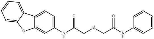 2-[2-(dibenzofuran-3-ylamino)-2-oxoethyl]sulfanyl-N-phenylacetamide Struktur