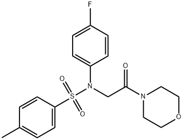 N-(4-fluorophenyl)-4-methyl-N-(2-morpholin-4-yl-2-oxoethyl)benzenesulfonamide Struktur