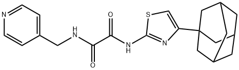 N'-[4-(1-adamantyl)-1,3-thiazol-2-yl]-N-(pyridin-4-ylmethyl)oxamide Struktur