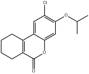 2-chloro-3-propan-2-yloxy-7,8,9,10-tetrahydrobenzo[c]chromen-6-one Struktur