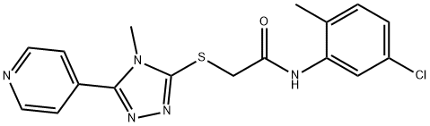 N-(5-chloro-2-methylphenyl)-2-[(4-methyl-5-pyridin-4-yl-1,2,4-triazol-3-yl)sulfanyl]acetamide Struktur