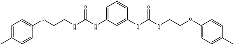 1-[2-(4-methylphenoxy)ethyl]-3-[3-[2-(4-methylphenoxy)ethylcarbamoylamino]phenyl]urea Struktur