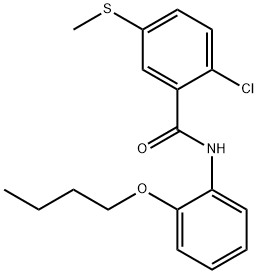 N-(2-butoxyphenyl)-2-chloro-5-methylsulfanylbenzamide Struktur