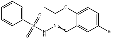 N-[(E)-(5-bromo-2-ethoxyphenyl)methylideneamino]benzenesulfonamide Struktur