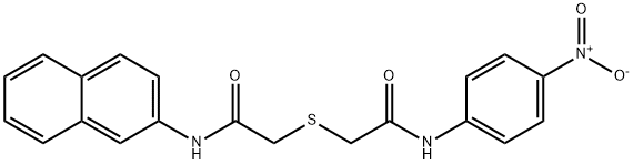 2-[2-(naphthalen-2-ylamino)-2-oxoethyl]sulfanyl-N-(4-nitrophenyl)acetamide Struktur