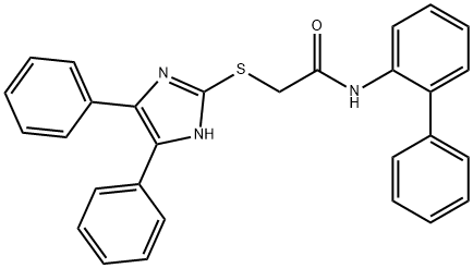 2-[(4,5-diphenyl-1H-imidazol-2-yl)sulfanyl]-N-(2-phenylphenyl)acetamide Struktur