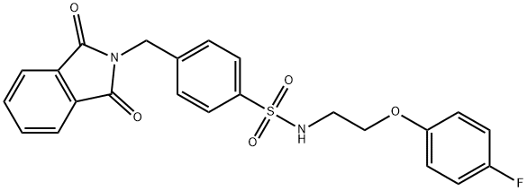 4-[(1,3-dioxoisoindol-2-yl)methyl]-N-[2-(4-fluorophenoxy)ethyl]benzenesulfonamide Struktur