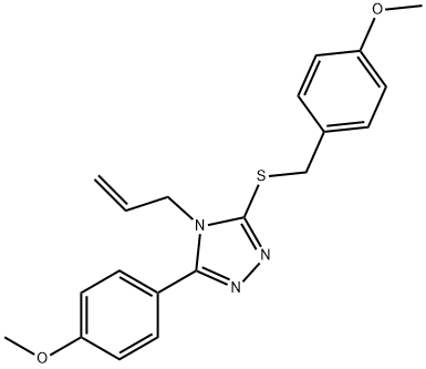 3-(4-methoxyphenyl)-5-[(4-methoxyphenyl)methylsulfanyl]-4-prop-2-enyl-1,2,4-triazole Struktur