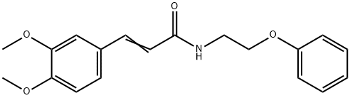 (E)-3-(3,4-dimethoxyphenyl)-N-(2-phenoxyethyl)prop-2-enamide Struktur