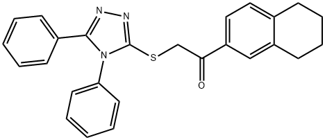 2-[(4,5-diphenyl-1,2,4-triazol-3-yl)sulfanyl]-1-(5,6,7,8-tetrahydronaphthalen-2-yl)ethanone Struktur