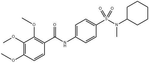 N-[4-[cyclohexyl(methyl)sulfamoyl]phenyl]-2,3,4-trimethoxybenzamide Struktur