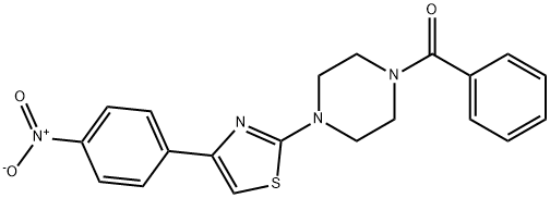 [4-[4-(4-nitrophenyl)-1,3-thiazol-2-yl]piperazin-1-yl]-phenylmethanone Struktur