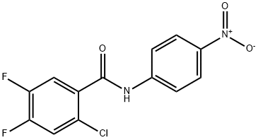 2-chloro-4,5-difluoro-N-(4-nitrophenyl)benzamide Struktur