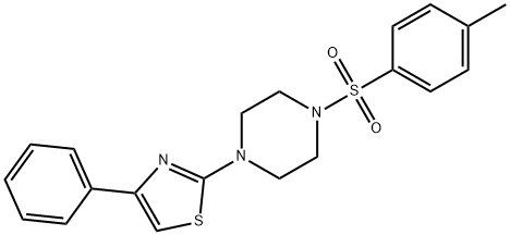 2-[4-(4-methylphenyl)sulfonylpiperazin-1-yl]-4-phenyl-1,3-thiazole Struktur