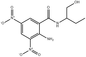 2-amino-N-(1-hydroxybutan-2-yl)-3,5-dinitrobenzamide Struktur