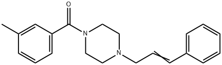 (3-methylphenyl)-[4-[(E)-3-phenylprop-2-enyl]piperazin-1-yl]methanone Struktur