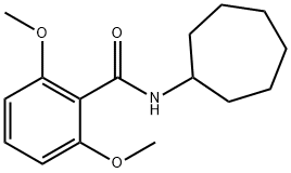 N-cycloheptyl-2,6-dimethoxybenzamide Struktur