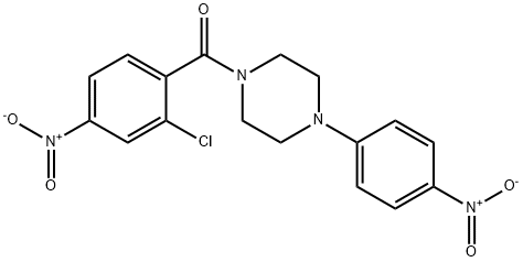 (2-chloro-4-nitrophenyl)-[4-(4-nitrophenyl)piperazin-1-yl]methanone Struktur