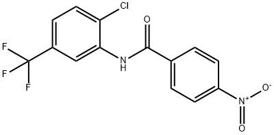 N-[2-chloro-5-(trifluoromethyl)phenyl]-4-nitrobenzamide Struktur