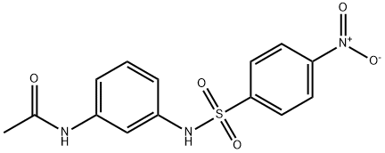 N-[3-[(4-nitrophenyl)sulfonylamino]phenyl]acetamide Struktur