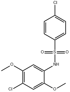 4-chloro-N-(4-chloro-2,5-dimethoxyphenyl)benzenesulfonamide Struktur