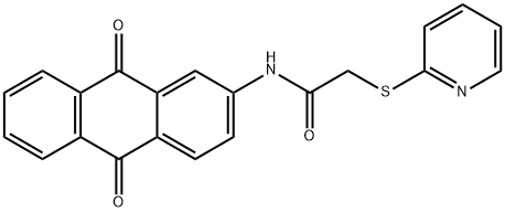 N-(9,10-dioxoanthracen-2-yl)-2-pyridin-2-ylsulfanylacetamide Struktur