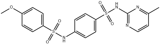 4-[(4-methoxyphenyl)sulfonylamino]-N-(4-methylpyrimidin-2-yl)benzenesulfonamide Struktur