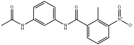 N-(3-acetamidophenyl)-2-methyl-3-nitrobenzamide Struktur