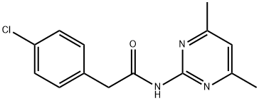 2-(4-chlorophenyl)-N-(4,6-dimethylpyrimidin-2-yl)acetamide Struktur