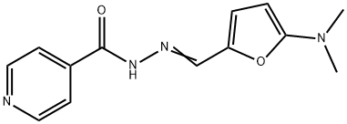 N-[(E)-[5-(dimethylamino)furan-2-yl]methylideneamino]pyridine-4-carboxamide Struktur