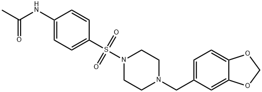 N-[4-[4-(1,3-benzodioxol-5-ylmethyl)piperazin-1-yl]sulfonylphenyl]acetamide Struktur